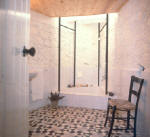 Kapides Agrotourism property in Cyprus - A delghtfull village house for holiday rentals in Cyprus. - the bathroom has plenty of old world charm and a sunken bath - click to enlarge