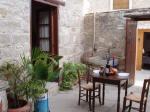 The courtyard of Ninas house is ideal for dining al-fresco.