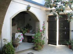 The courtyard at Stratos House in Cyprus
