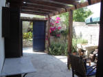 The courtyard with pergola for those sunny days at Lania Villa in Cyprus